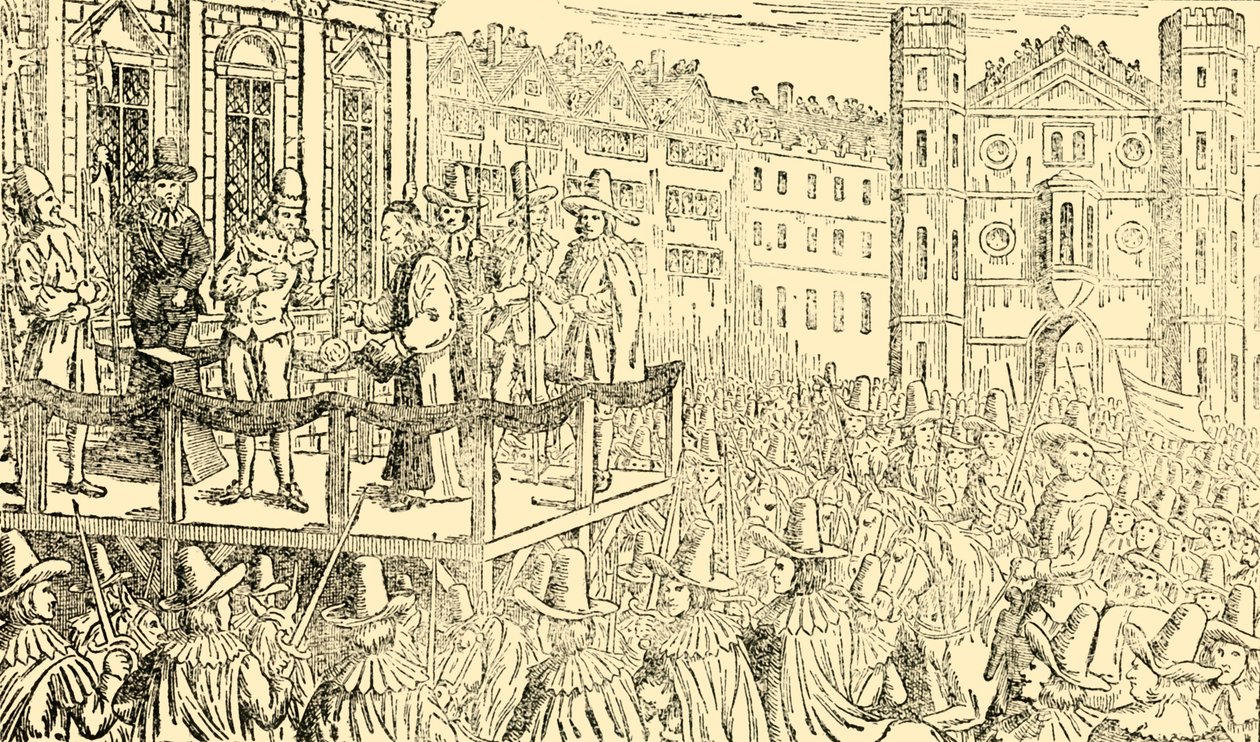 チャールズ1世の処刑、ホワイトホール、1649年1月30日、c1930。 作： 不明