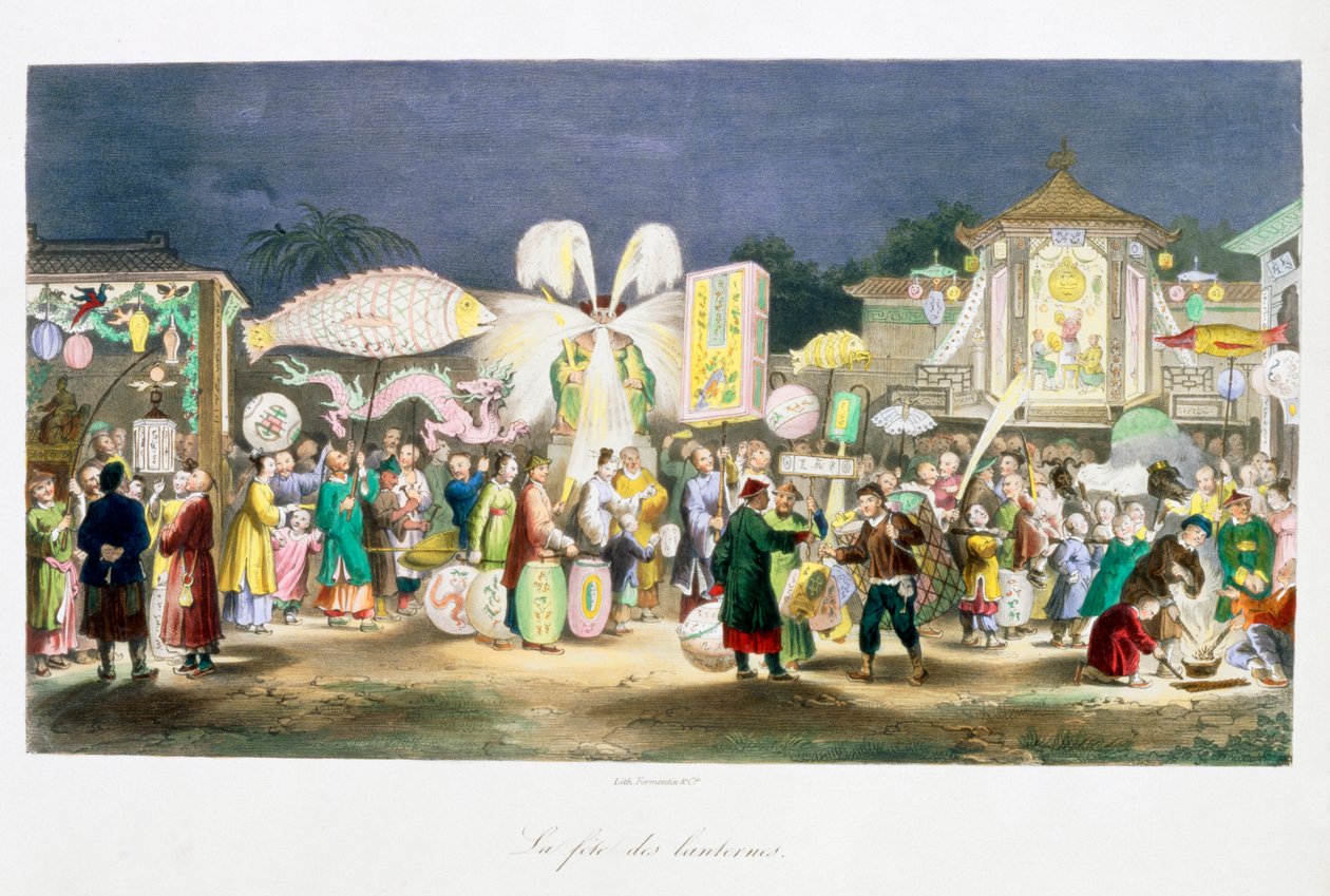 提灯の祭り、中国、1824-1827 作： 不明