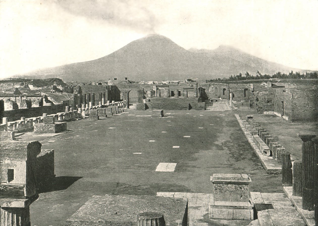 1895年にイタリアのポンペイとヴェスヴィオで行われたフォーラム。 作： 不明