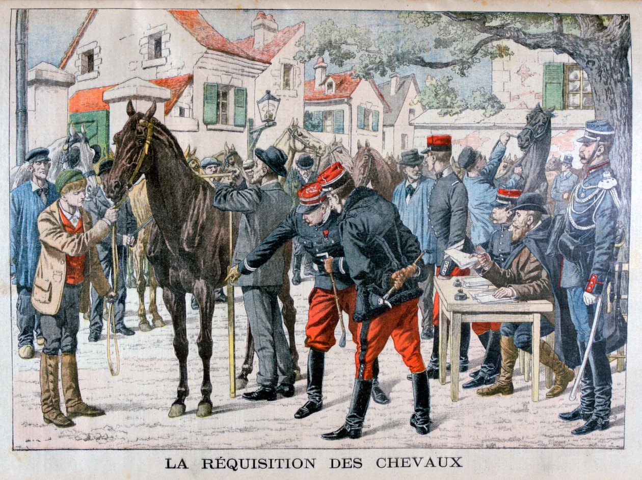 フランス軍が馬を買う、1904 作： 不明