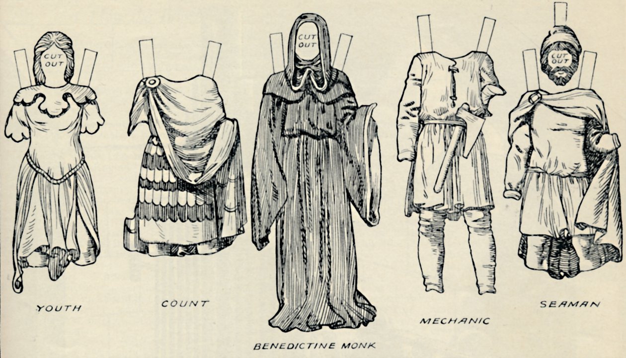 英国衣装のギャラリー：ノーマンタイムズで着用した服装の人々、c1934 作： 不明