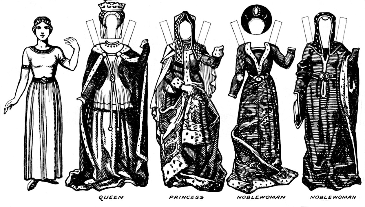 英国衣装のギャラリー：リチャード3世の治世で着用されたドレス、c1934 作： 不明