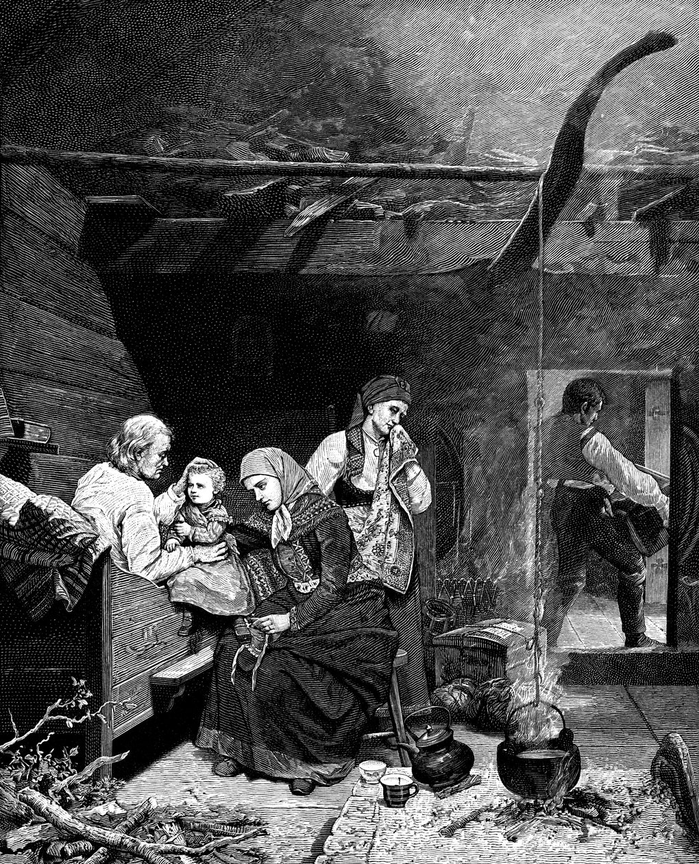 19世紀半ばの祖父の祝福1882 作： 不明