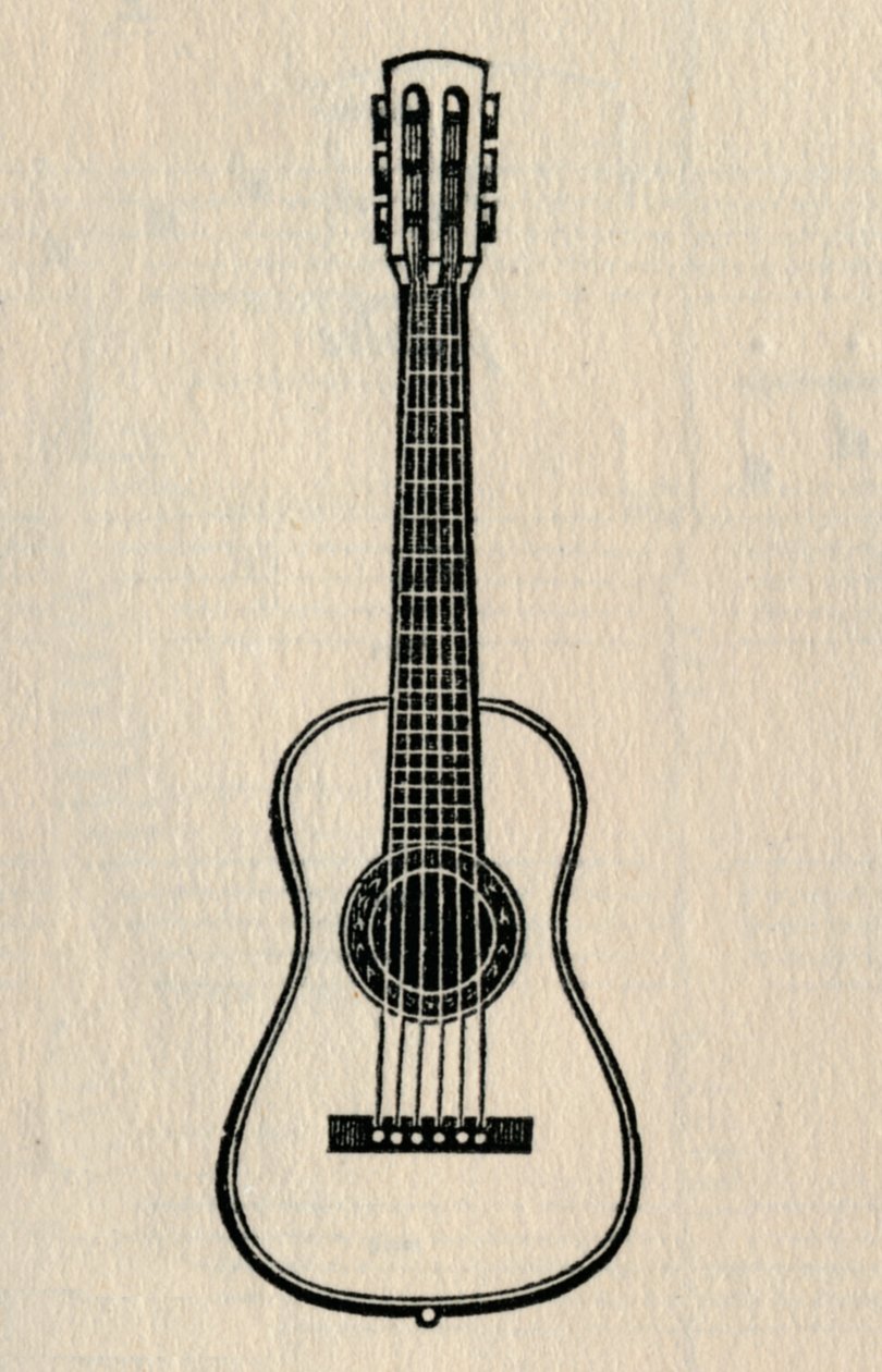 ギター、1895年。 作： 不明