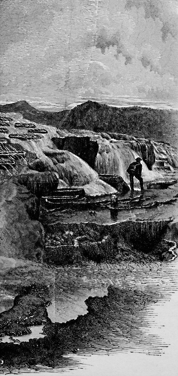 1883年、ガーディナーズリバー近くの温泉 作： 不明