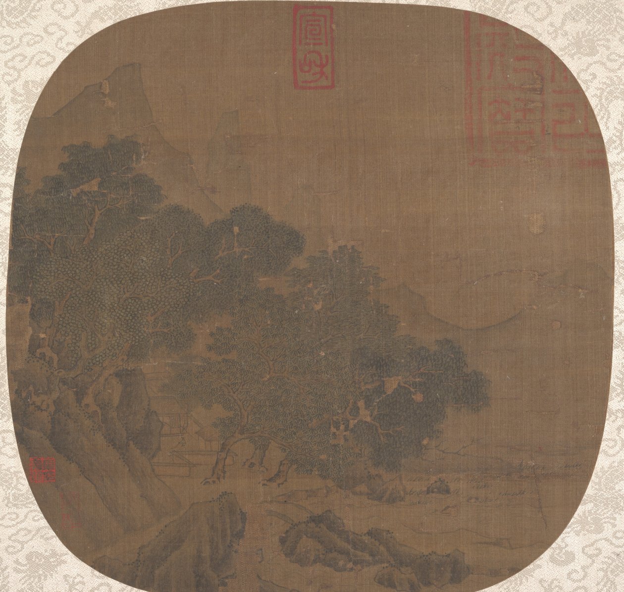 湖の近くの家。 作： 不明