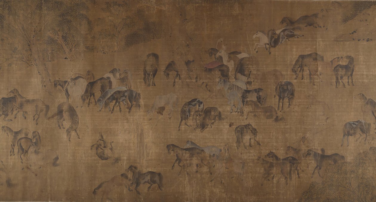 百匹の馬。 作： 不明