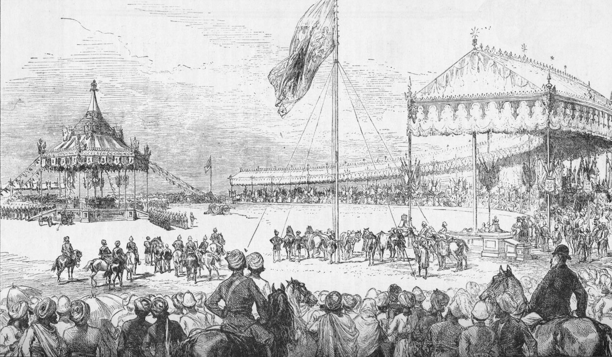 1877年1月1日、インドのデリーにあるインペリアルダルバール。 作： 不明