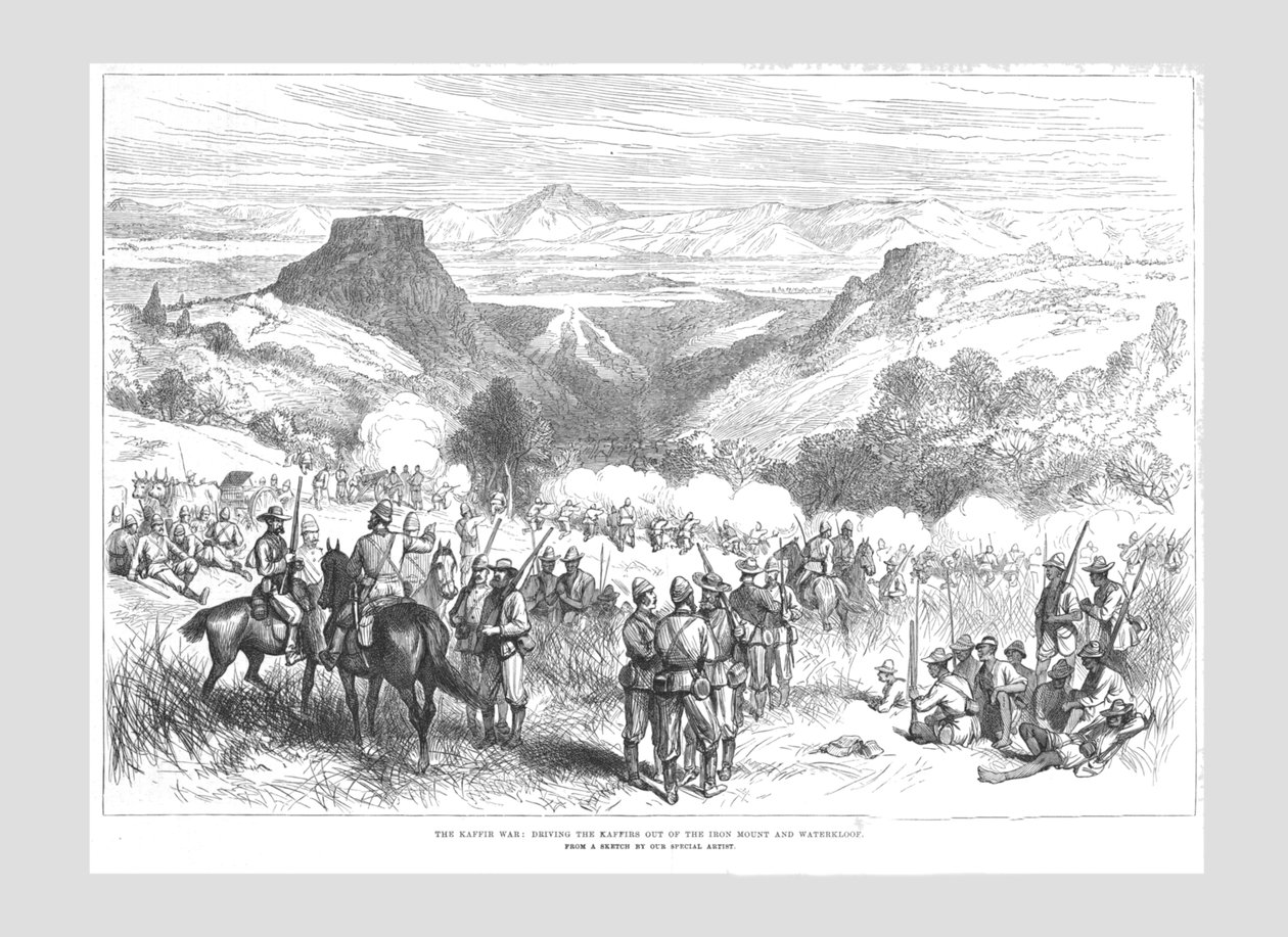 カファイア戦争-1878年、アイアンマウントとウォータークルーフからカファイアを追い払う。 作： 不明