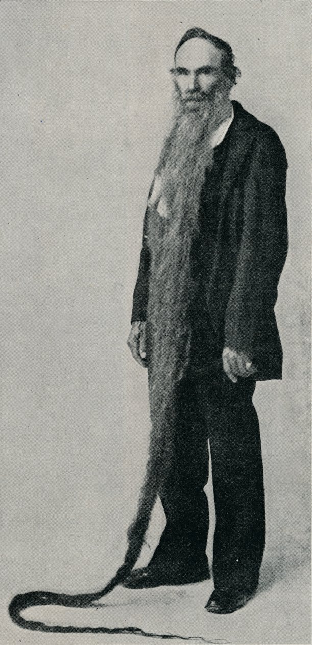 記録上最長のヒゲ、1896、1910 作： 不明