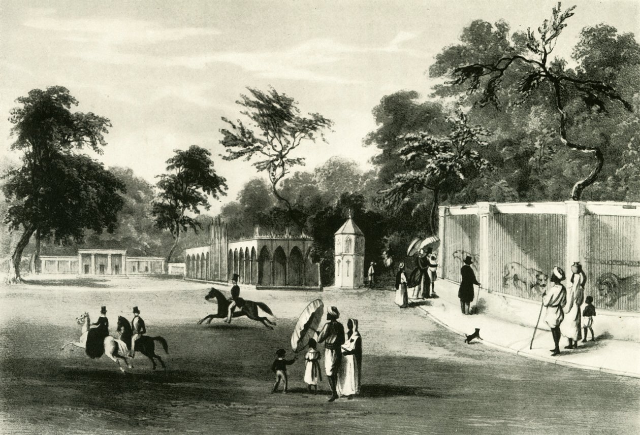 バラックポア公園の動物園、1820年、1925年。 作： 不明