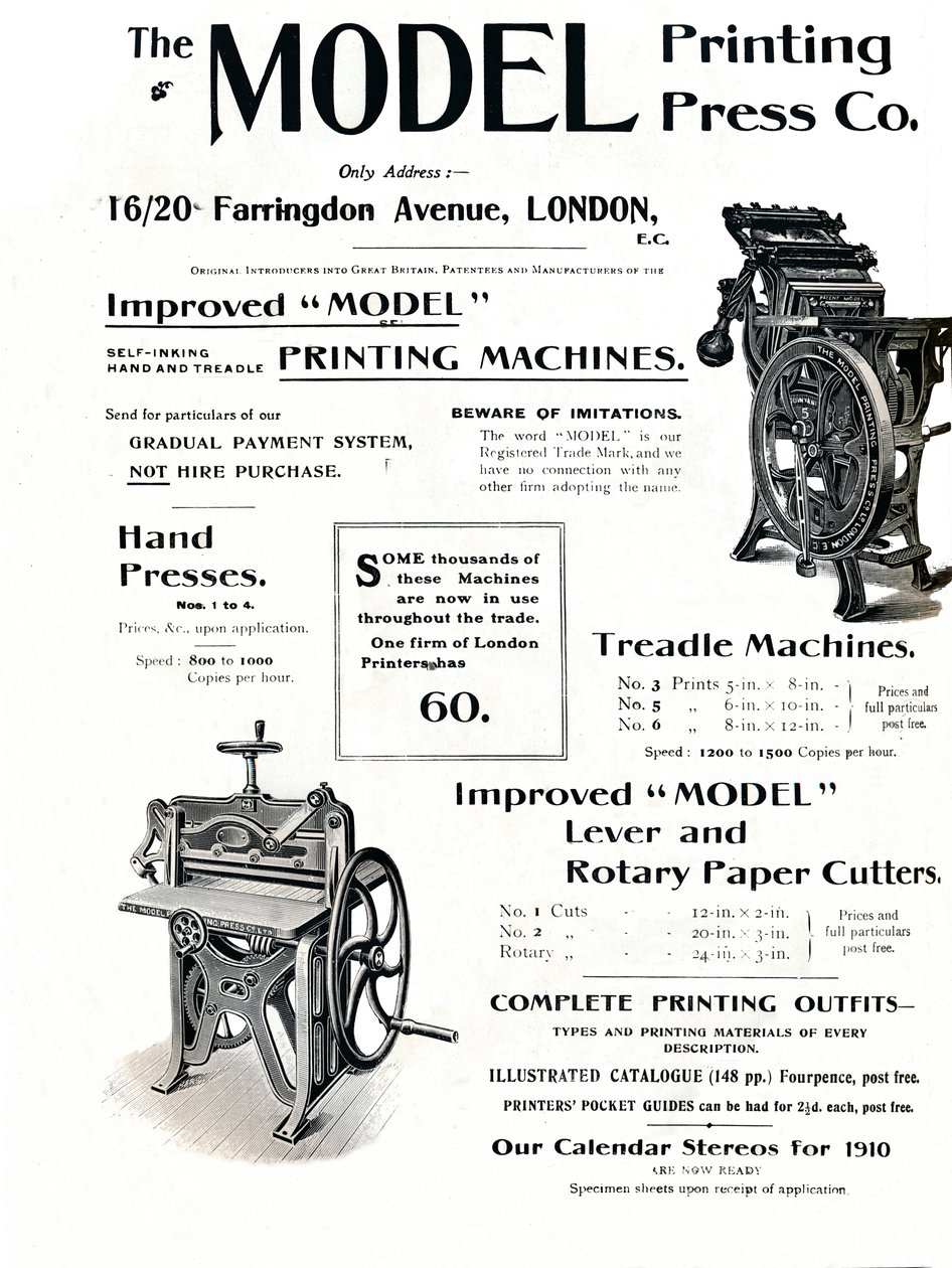 モデル印刷機株式会社、1910 作： 不明