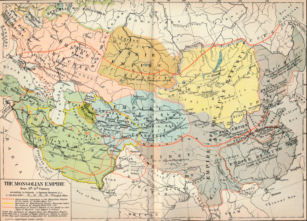 12世紀から15世紀のモンゴル帝国、c1903、1904 作： 不明
