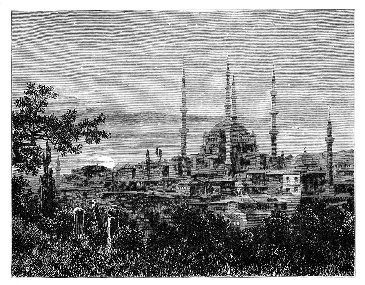 トルコ、アドリアノープルのセリム2世モスク、c1888 作： 不明