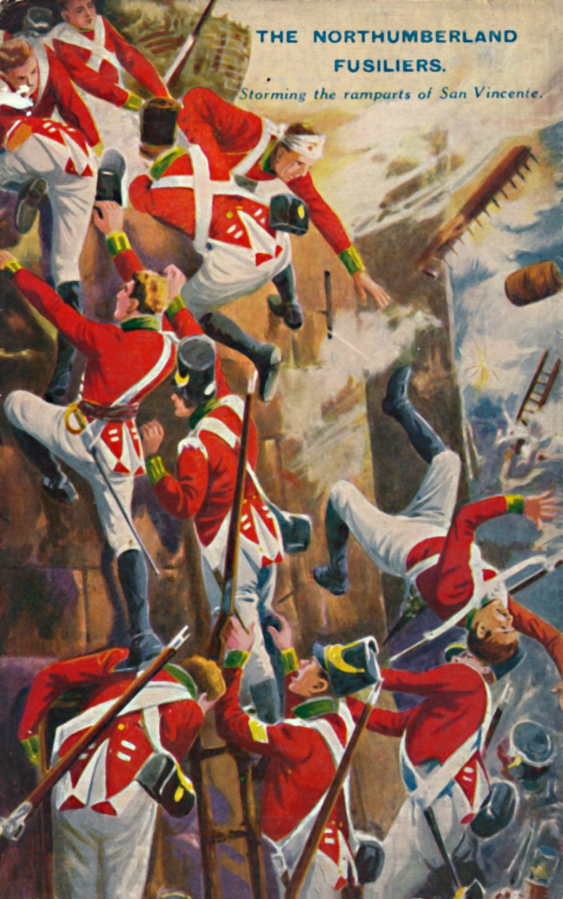ノーサンバーランドFusiliers。サンビンセントの城壁を襲撃、1812年、1939年。 作： 不明