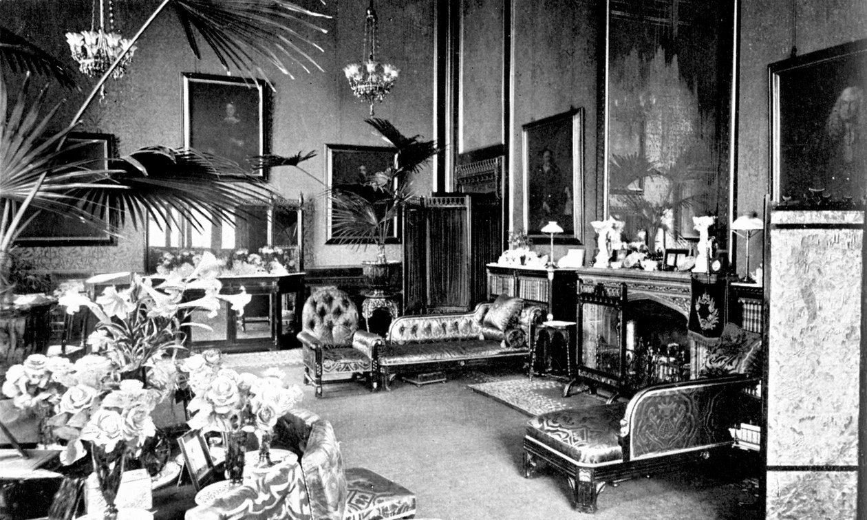 スピーカーハウスの赤い応接室、ウェストミンスター宮殿、ロンドン、c1905 作： 不明