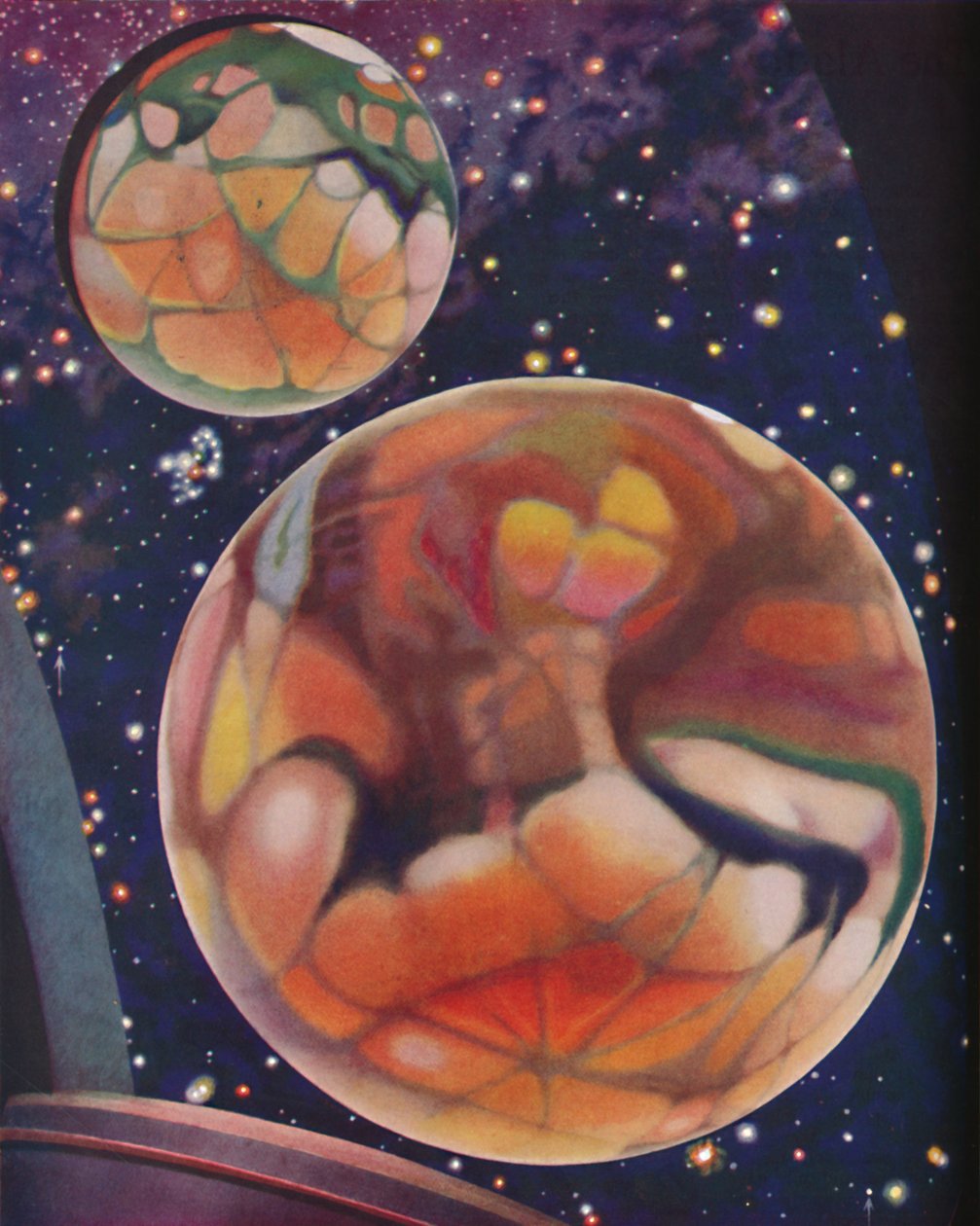 赤い惑星は現代の望遠鏡、c1935を通して勉強しました 作： 不明