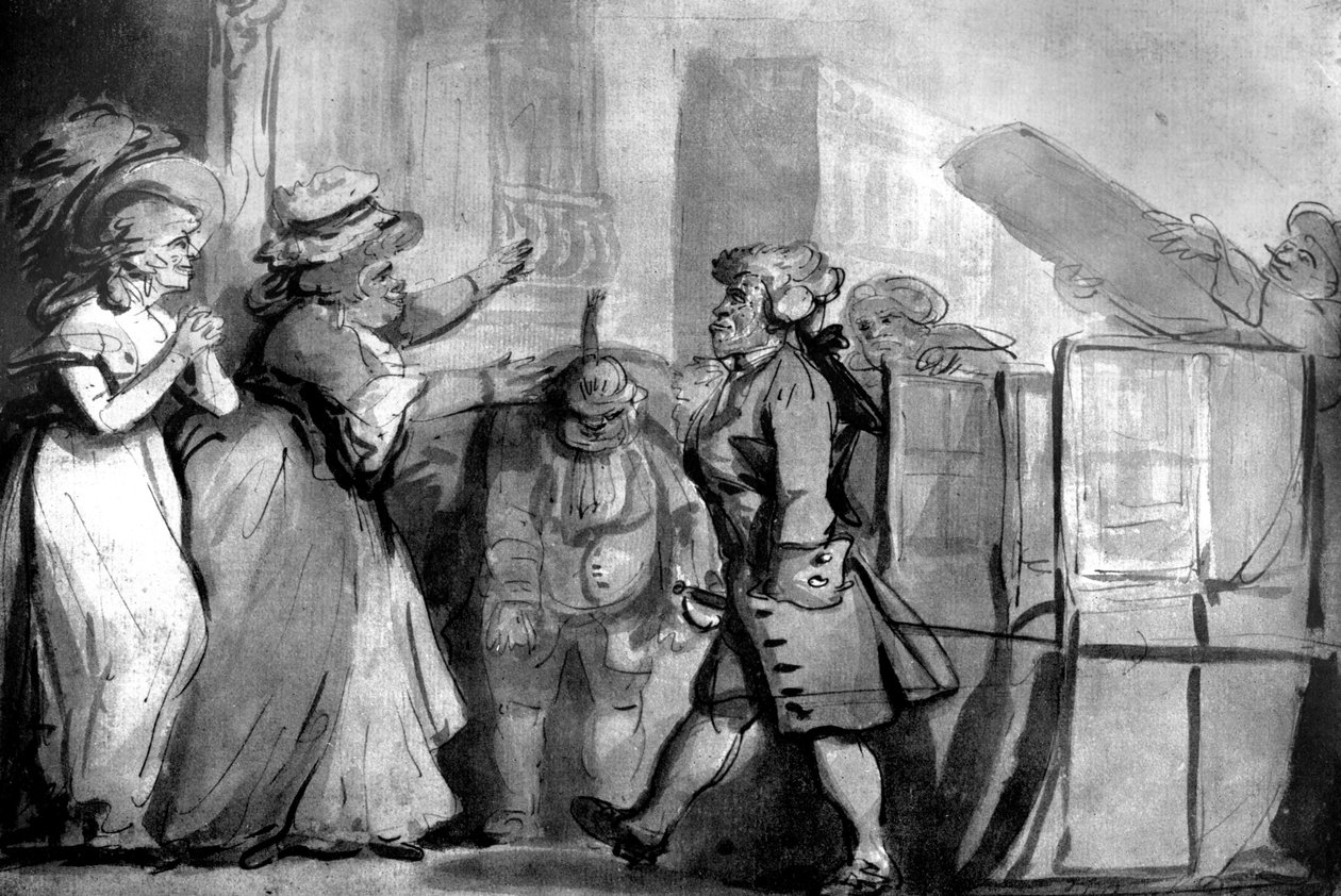 1792年の騎士の栄誉の後のセントジェームスからの帰還 作： 不明