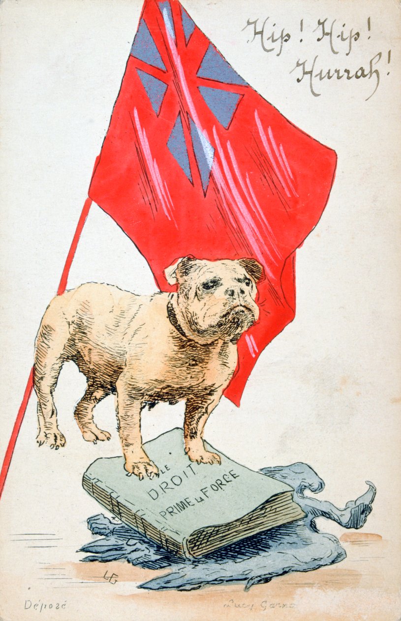 右は力に先行する、フランスの第一次世界大戦のはがき、1914-1918 作： 不明