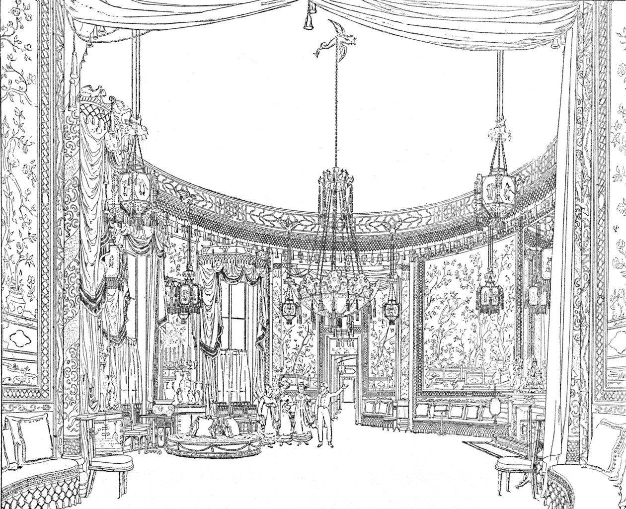 サルーン、1820年頃。NashsIllustrations、1939より 作： 不明