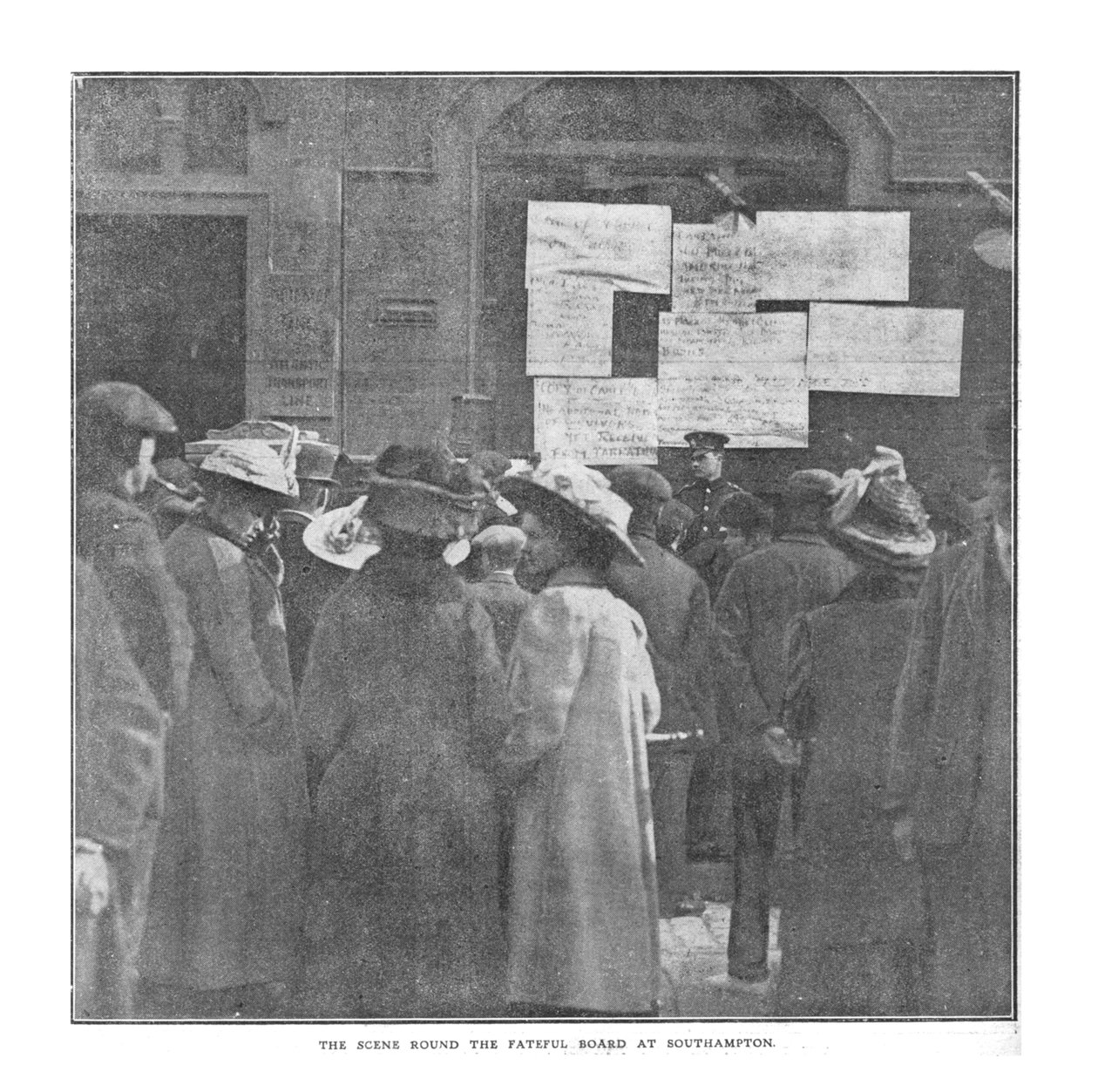 1912年4月20日、サウサンプトンでの運命委員会の舞台。 作： 不明