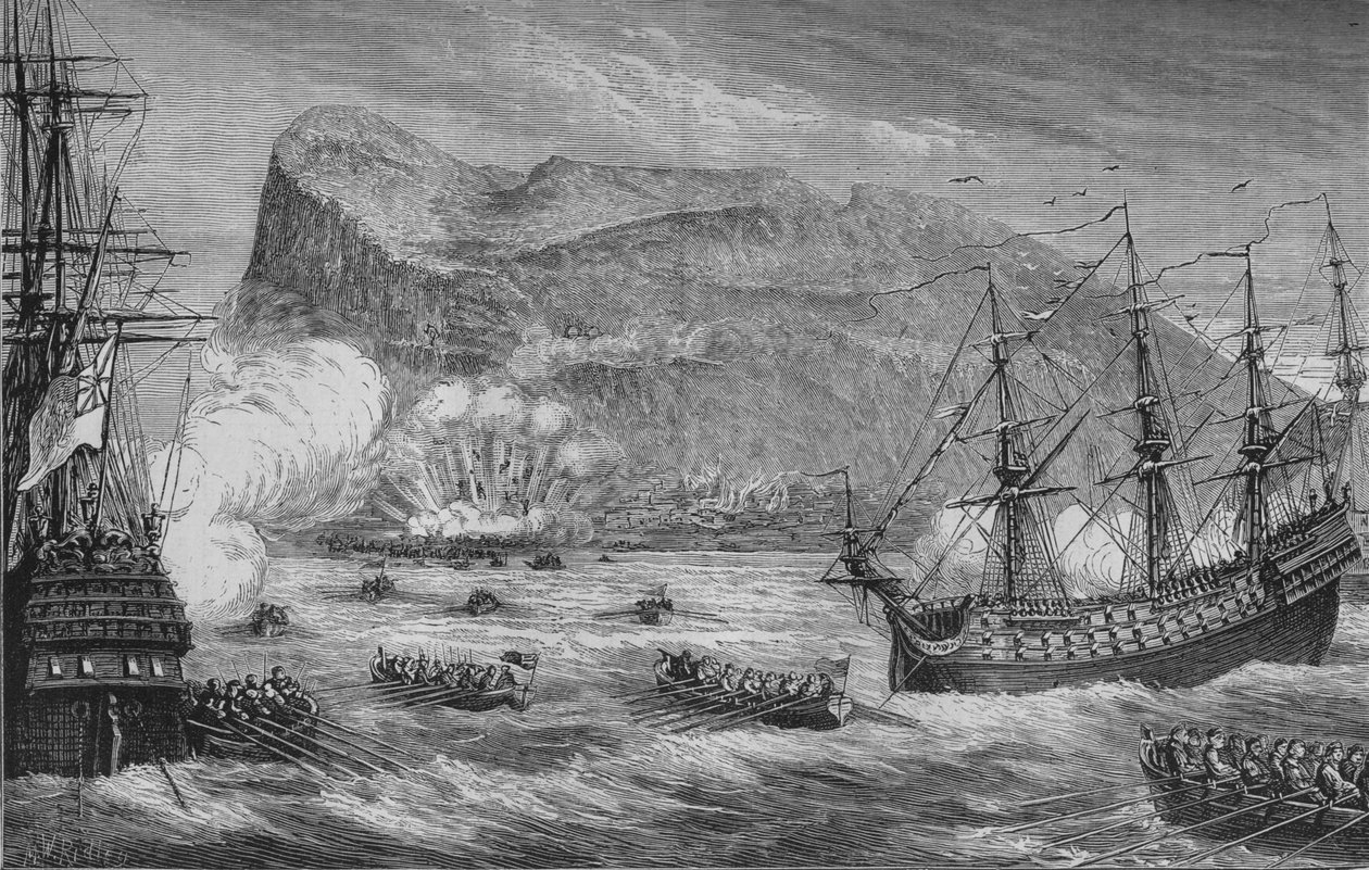 ジブラルタル占領、1704年8月、c1880 作： 不明