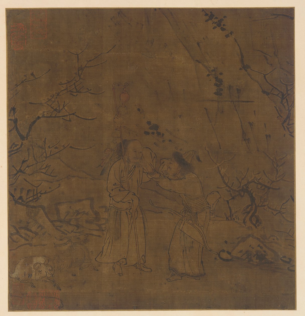 蘇武と李陵の涙の別れ、明王朝、1368-1644。 作： 不明