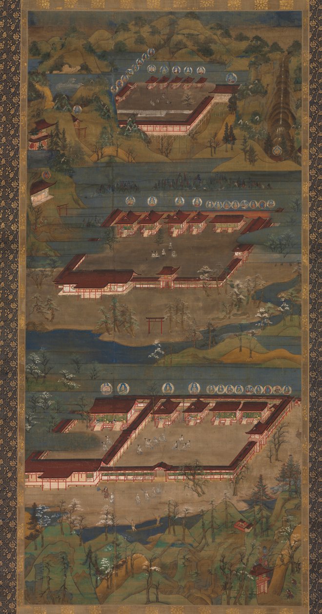 熊野三神社熊野曼荼羅c。 1300。 作： 不明