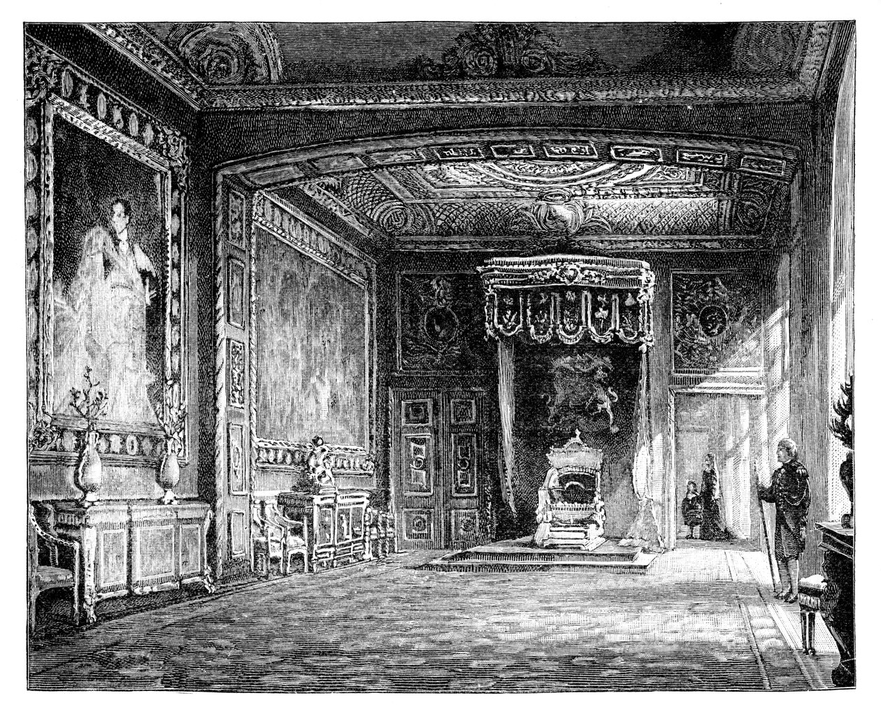 玉座の間、ウィンザー城、c1888 作： 不明