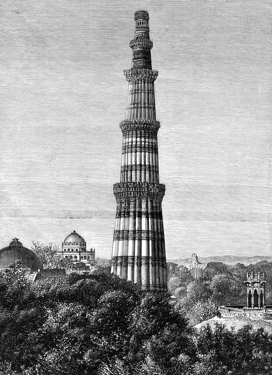 インドのデリーにあるクタールの塔、1895年 作： 不明