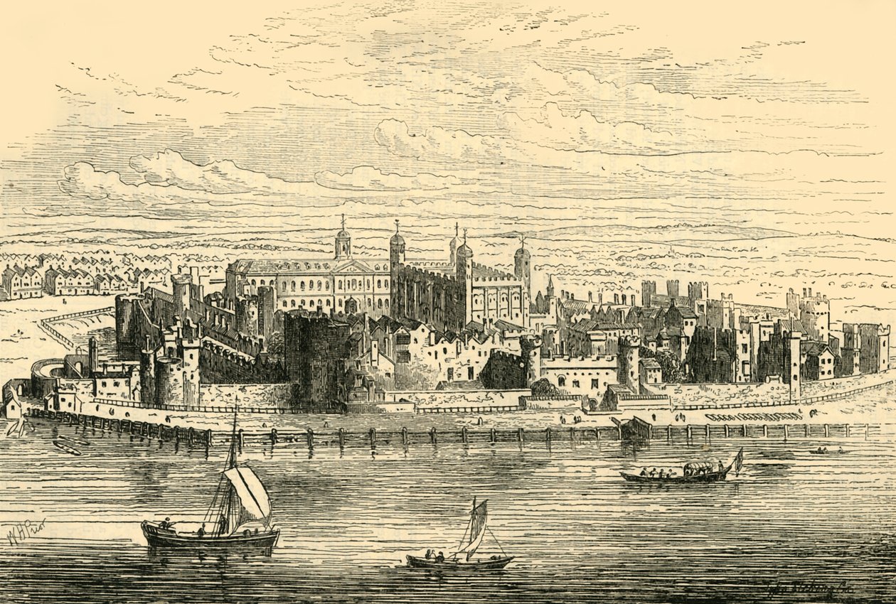 ロンドン塔、c1872。 作： 不明