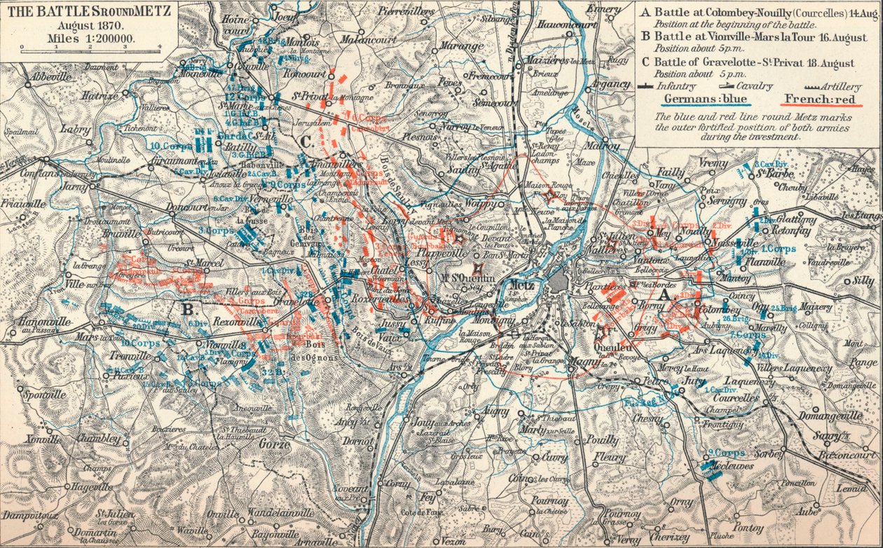 1870年から71年の戦争。プロイセンの参謀と他の情報源の計画から、1907 作： 不明