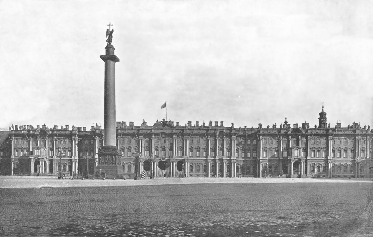 冬の宮殿、サンクトペテルブルク、ロシア、1895年。 作： 不明