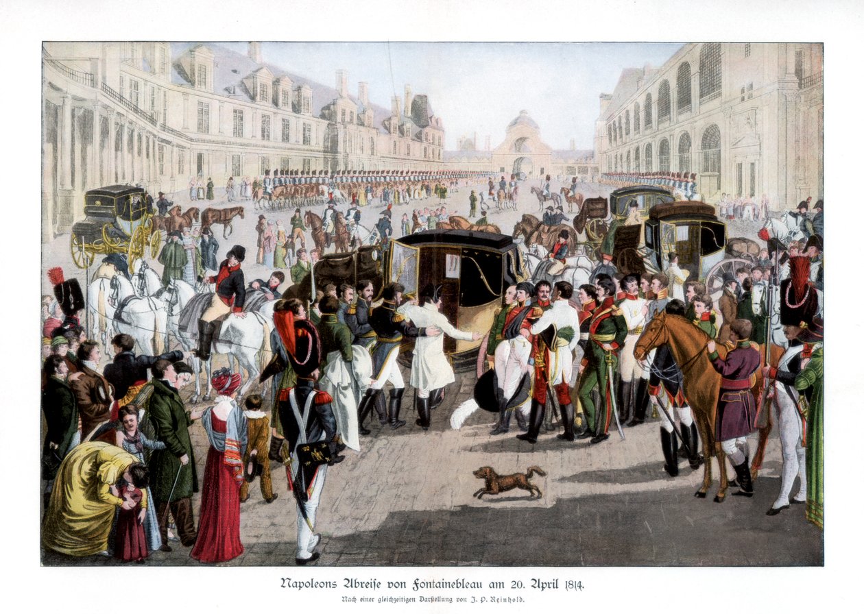 1814年4月20日、フランスのフォンテーヌブローでの別れ1900 作： 不明