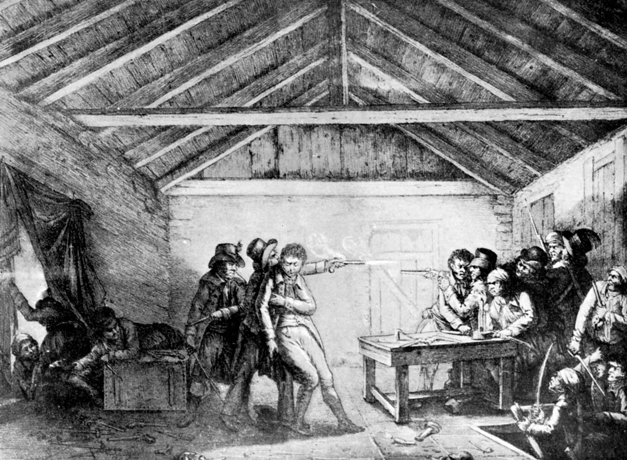 ケイト通りの共謀者の逮捕、1820年2月23日、1901年 作： 不明