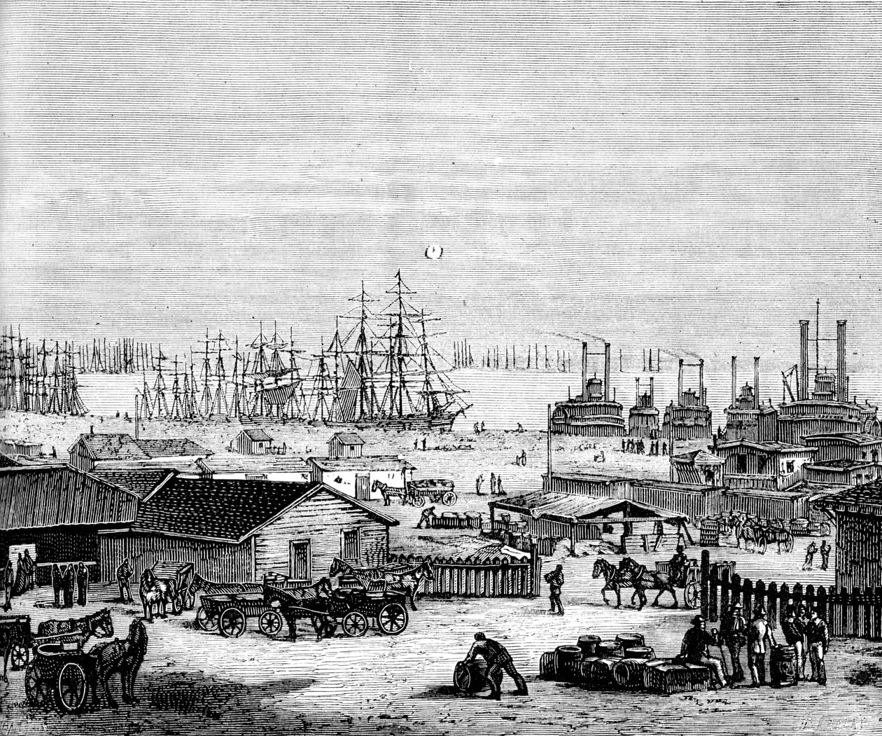 ミシシッピ川の銀行、c1860s c1880 作： 不明