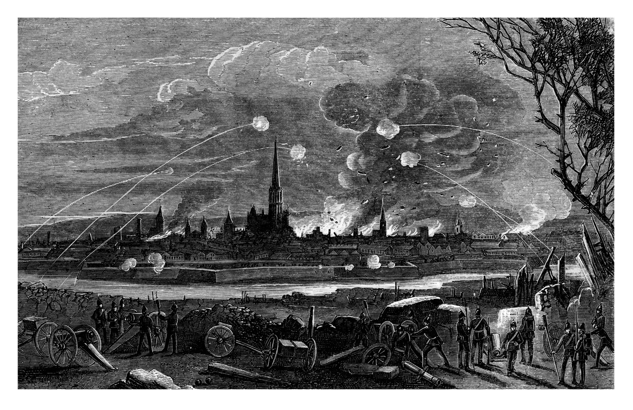 1875年、ストラスバーグの砲撃 作： 不明