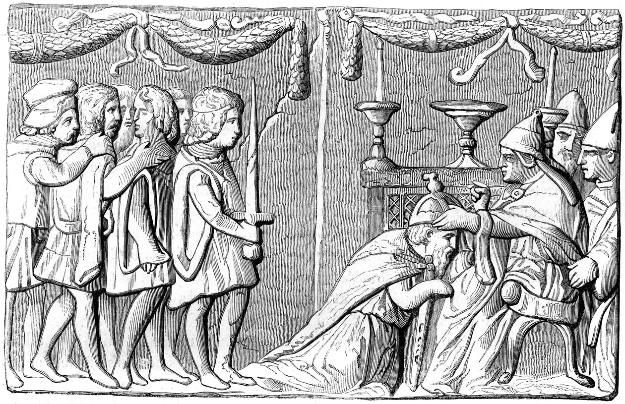 1549世紀の教皇ユージーン4世によるシギスムント1368年から1437年の戴冠式 作： 不明