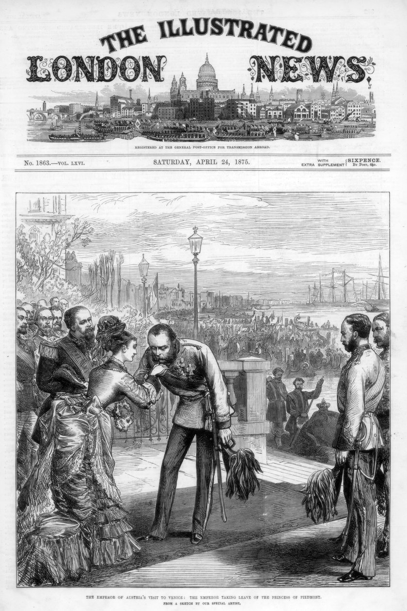 The Illustrated London Newsの表紙、1875年4月24日 作： 不明