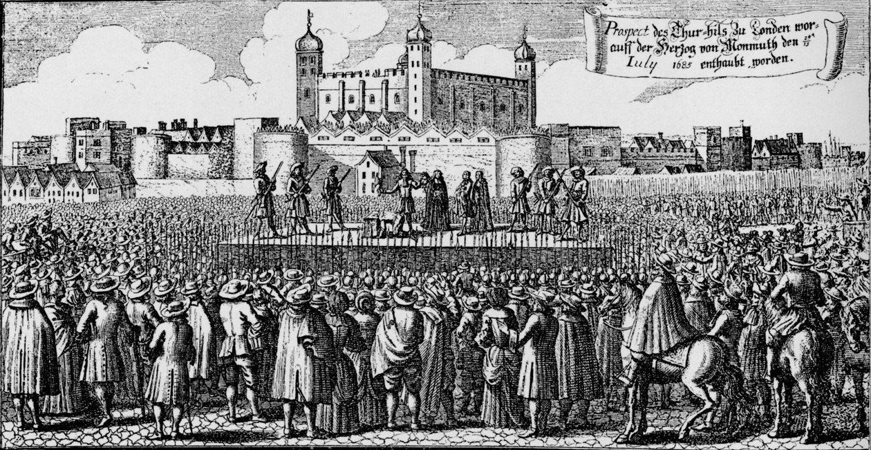 1685年7月15日、ロンドンのタワーヒル、モンマス公爵の処刑1903 作： 不明