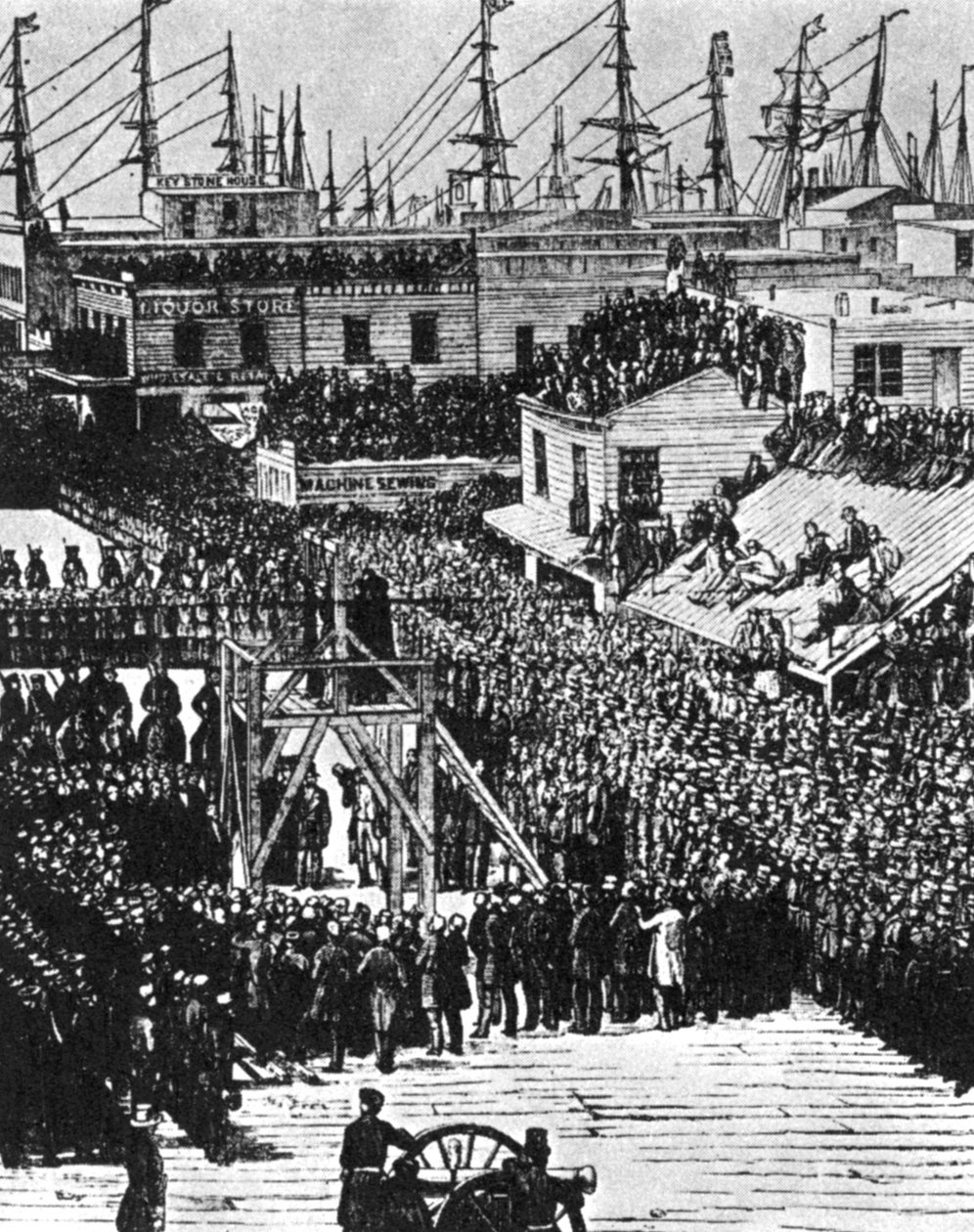 1956年7月29日、サンフランシスコのヘザリントンとブレースの絞首刑1954 作： 不明