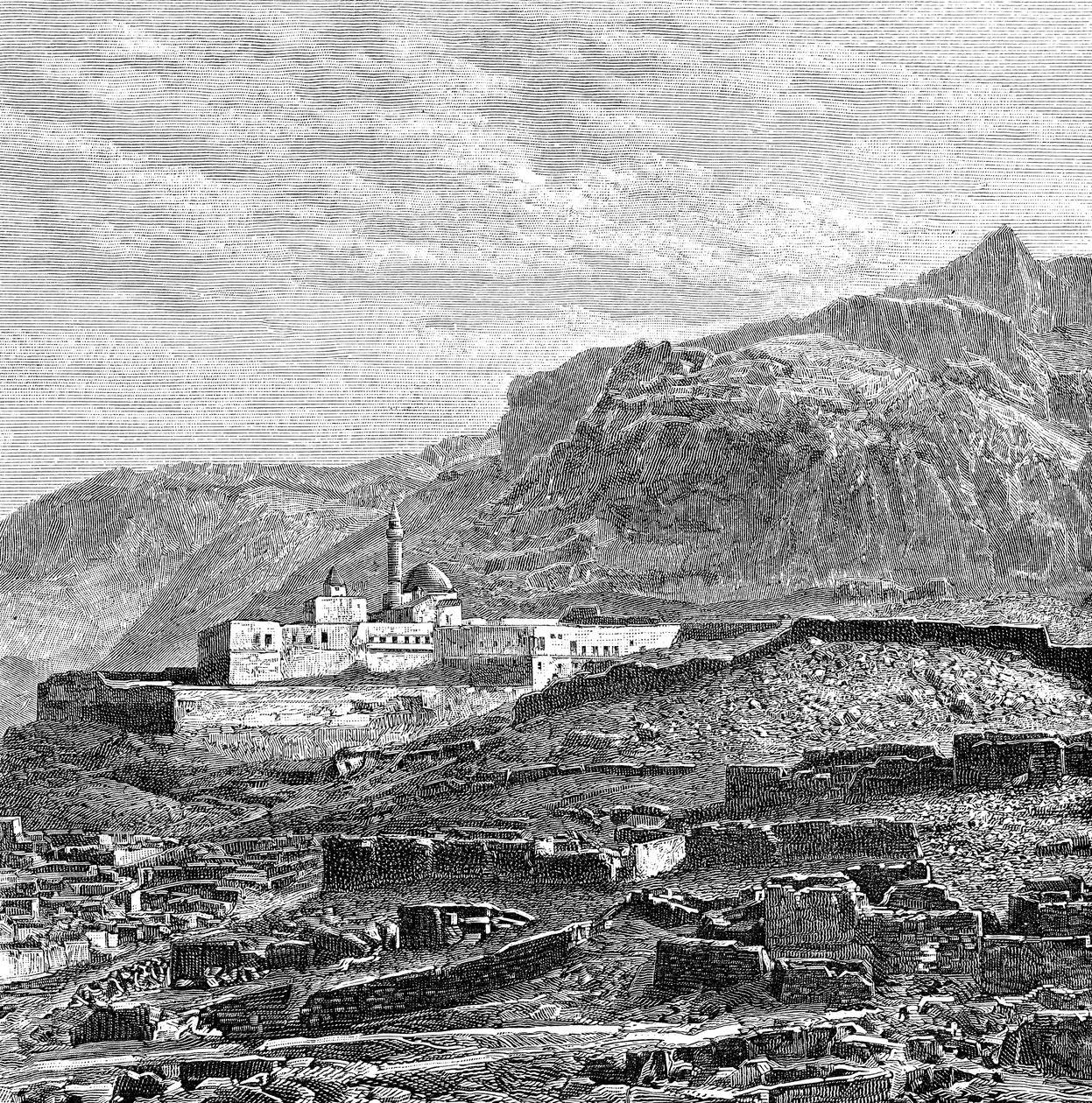 1895年にトルコ、バヤズィードゥグバヤジットのモスクと廃墟 作： 不明