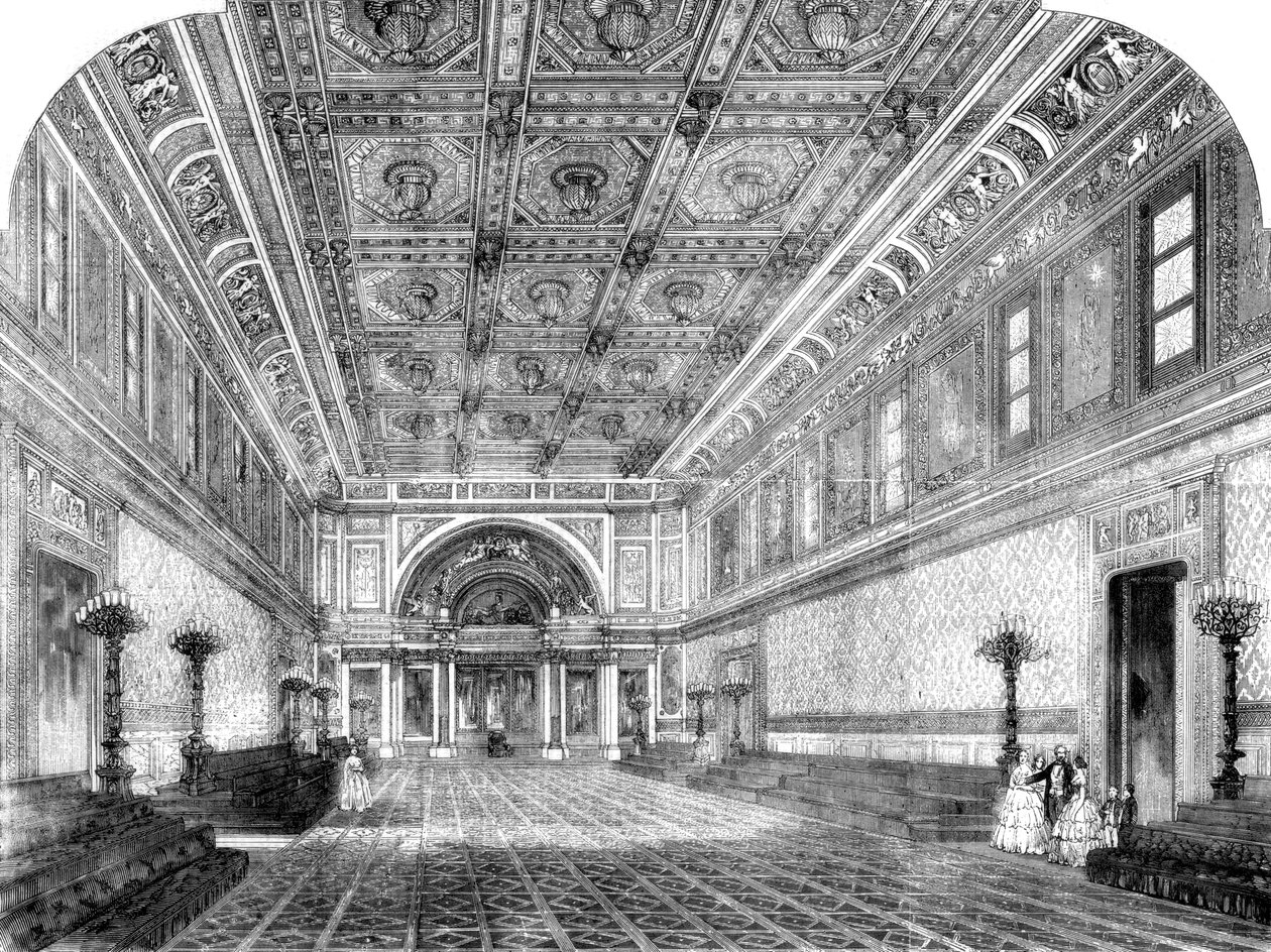 1856年、バッキンガム宮殿の新しい州立ボールルーム 作： 不明