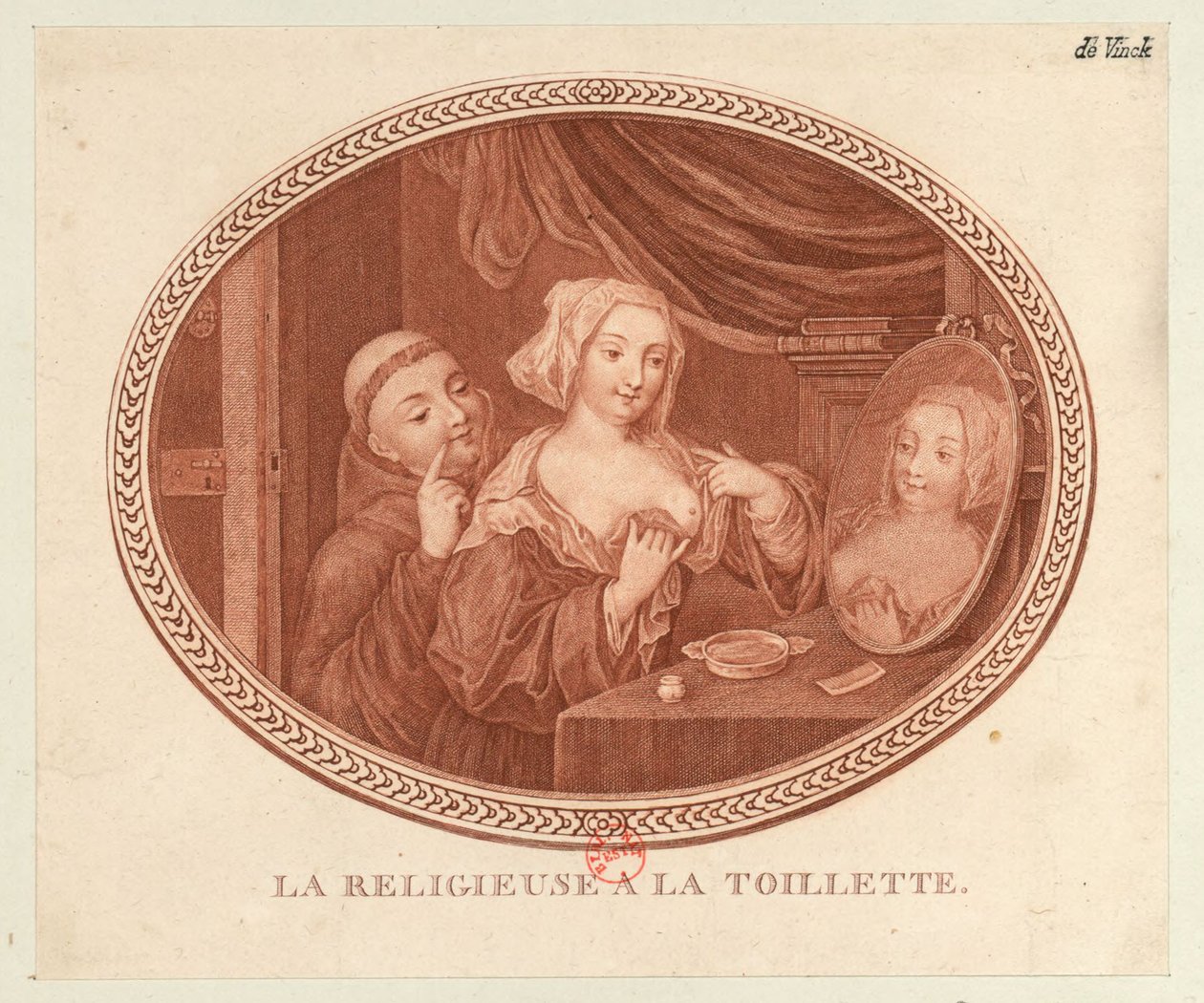 トイレの修道女、1770～1780年代。 作： 不明