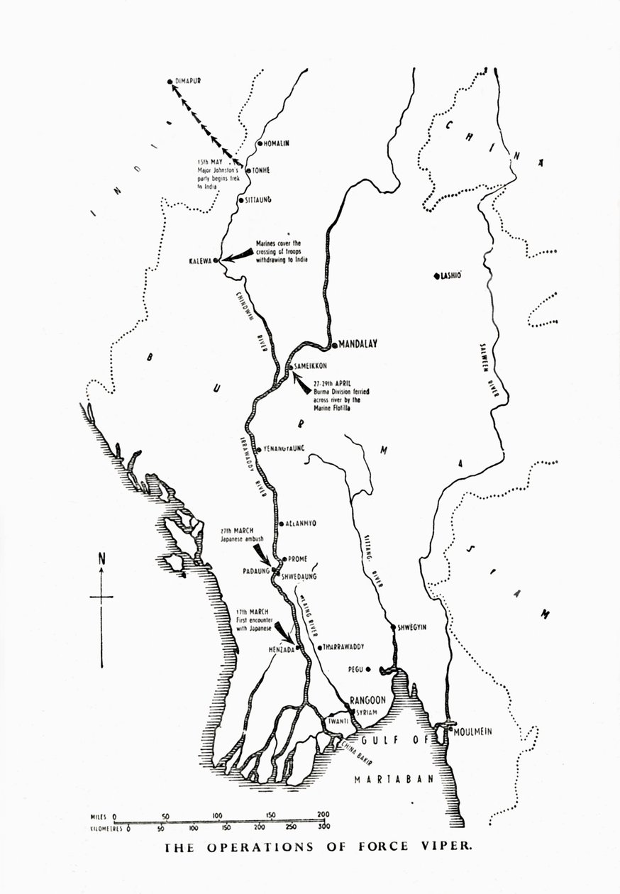 フォースバイパー、ビルマ、第二次世界大戦、1942-1943 1944の運用。 作： 不明