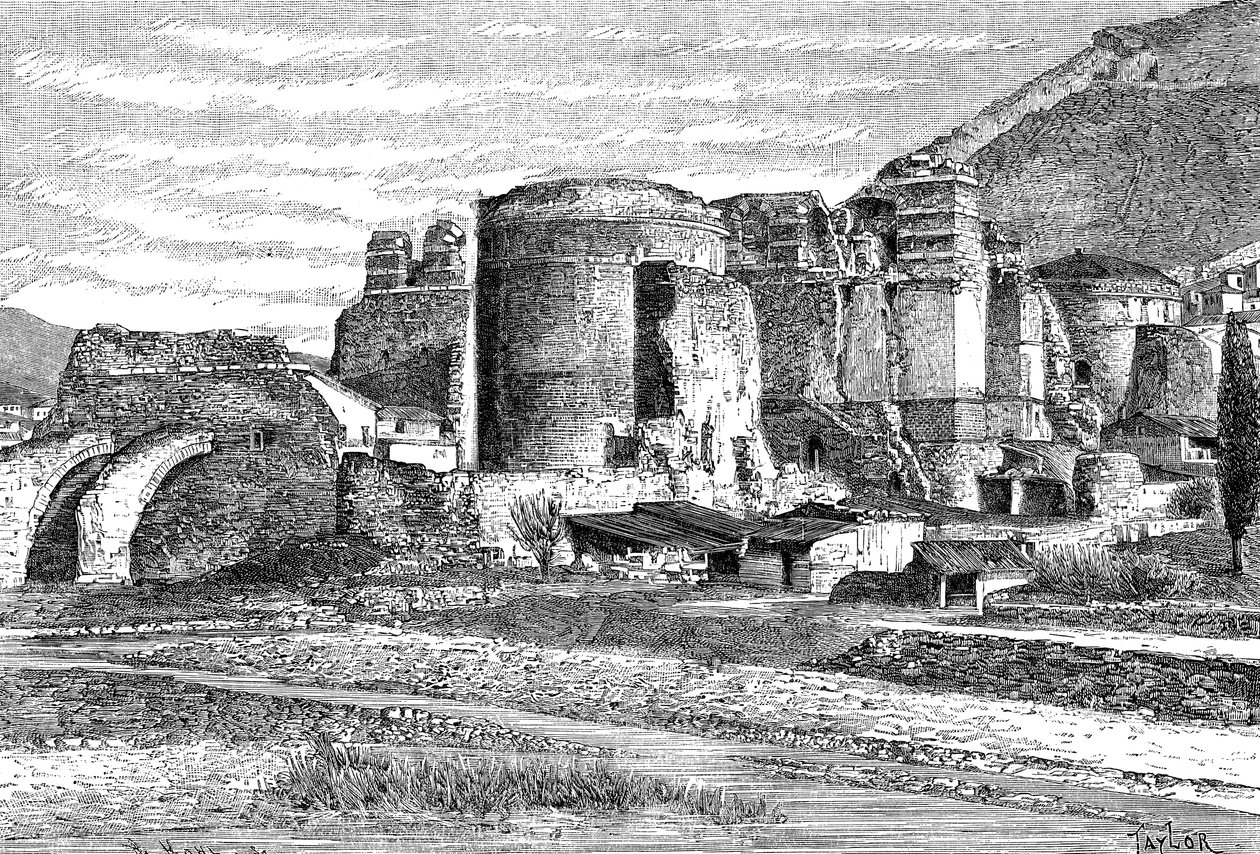 トルコ、ペルガモンの大聖堂の遺跡、1895年 作： 不明