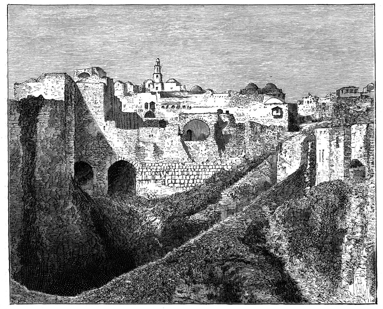 エルサレムの南の城壁、c1890 作： 不明