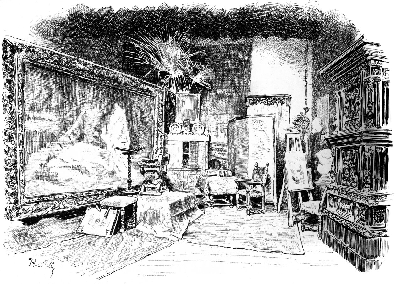 カールフォンパイロットのスタジオ、c1880-1882 作： 不明