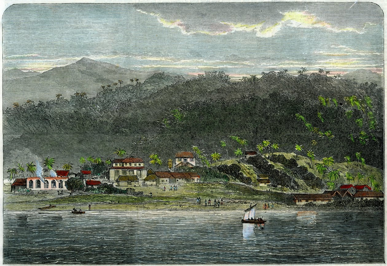 モラントの町、モラントベイ、ジャマイカ、c1880 作： 不明