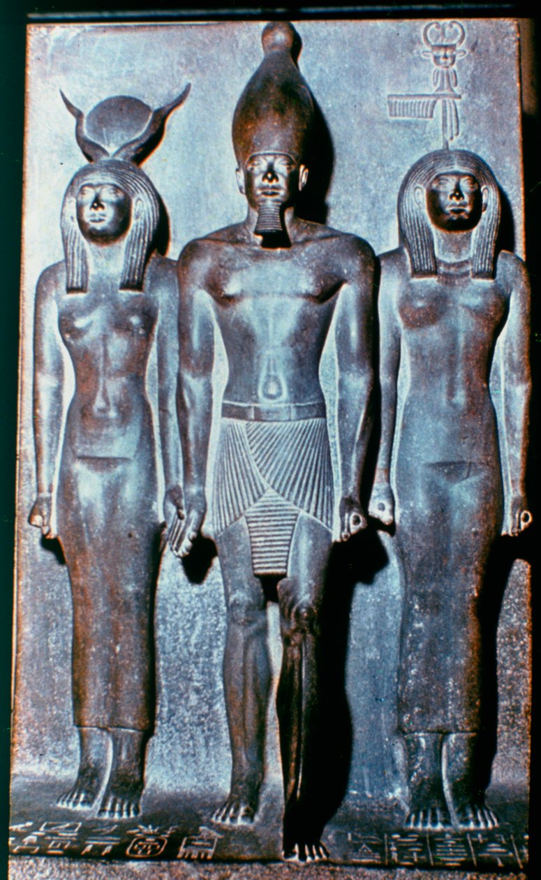 エジプトの3人の人物、エジプト、紀元前2600年 作： 不明